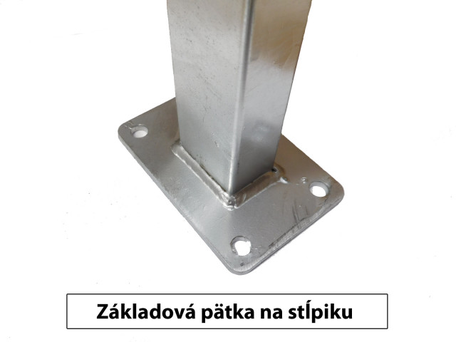 Plotový sloupek s patkou 60 x 40 x 1,50 mm - Image 2